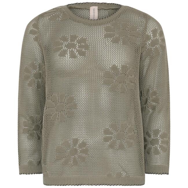 Skovhuus Pullover Openwork Flower Skovh 3855