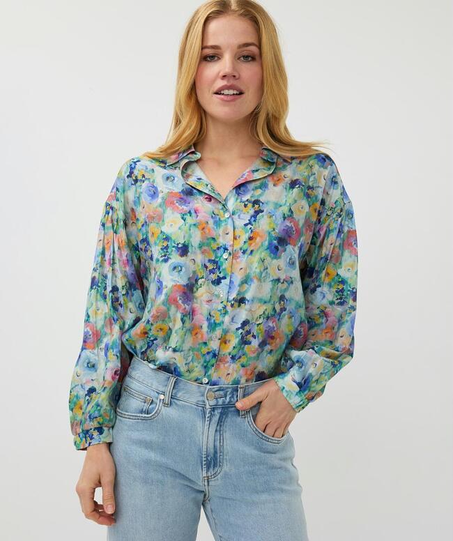 Esqualo Blouse Utopia Flower  Esqualo Sp25.14026